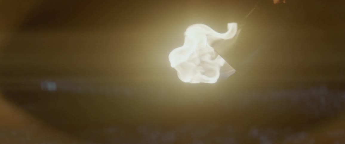Flame comes out of a pipe at night