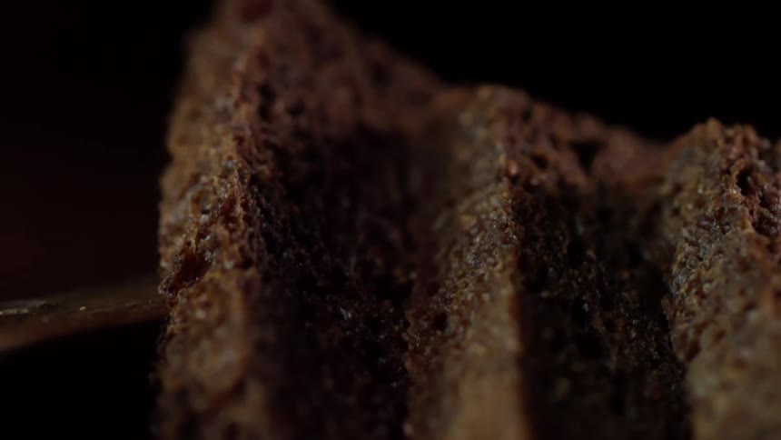 Slices of cake are laid down