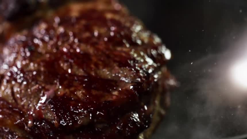 Close up of a juicy grilled steak