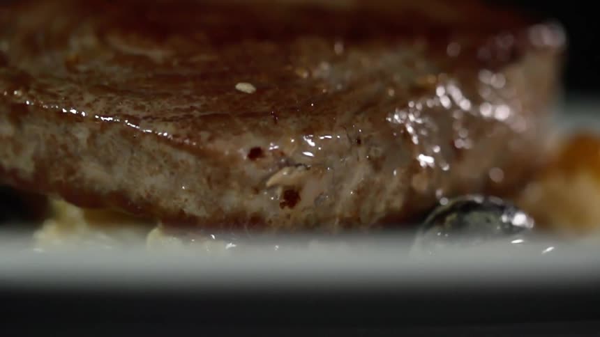 Close up of a grilled juicy steak