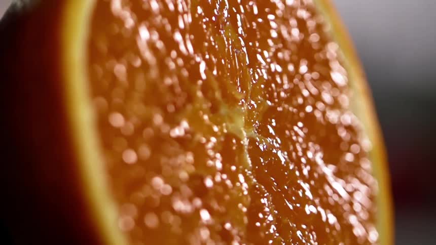 Close up of a half fresh juicy grapefruit