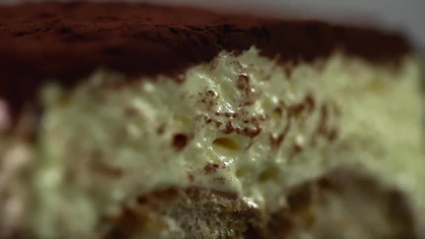 Cake with cream on top