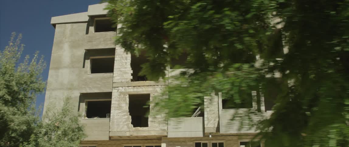 Close up of a unfinished building on a sunny day