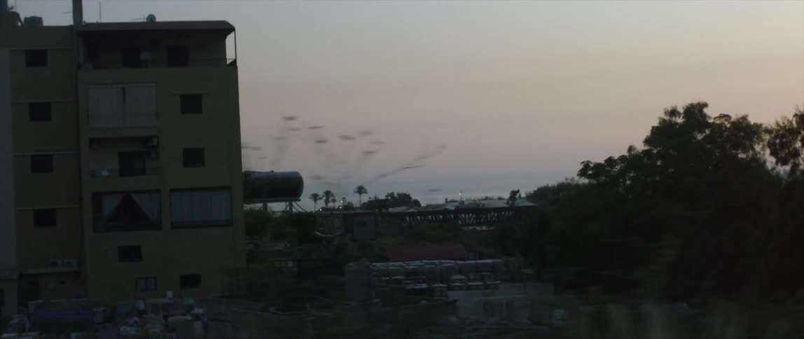 Slums as seen from a moving vehicle