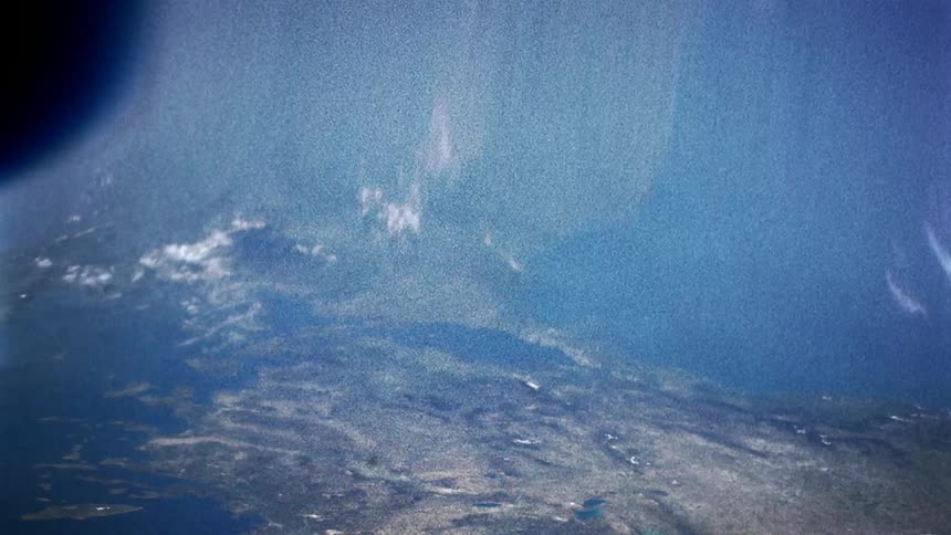 The earth is swirling in waves from space