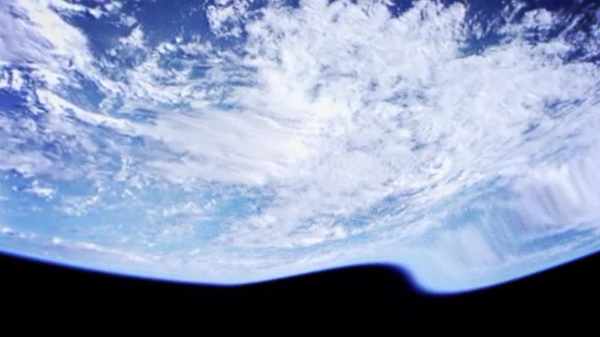 View of earth spinning around from outer space