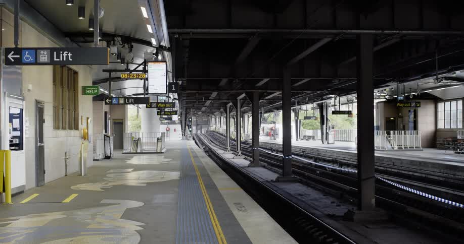 An empty train terminal