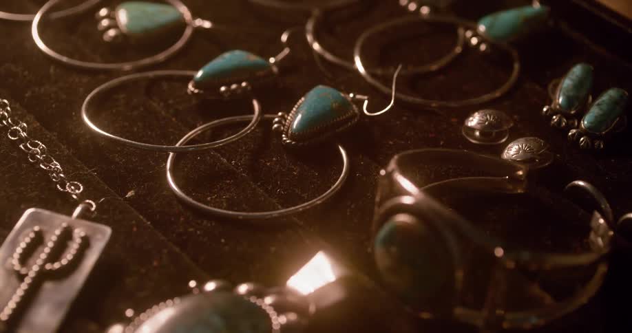Silver hoop earrings in a box