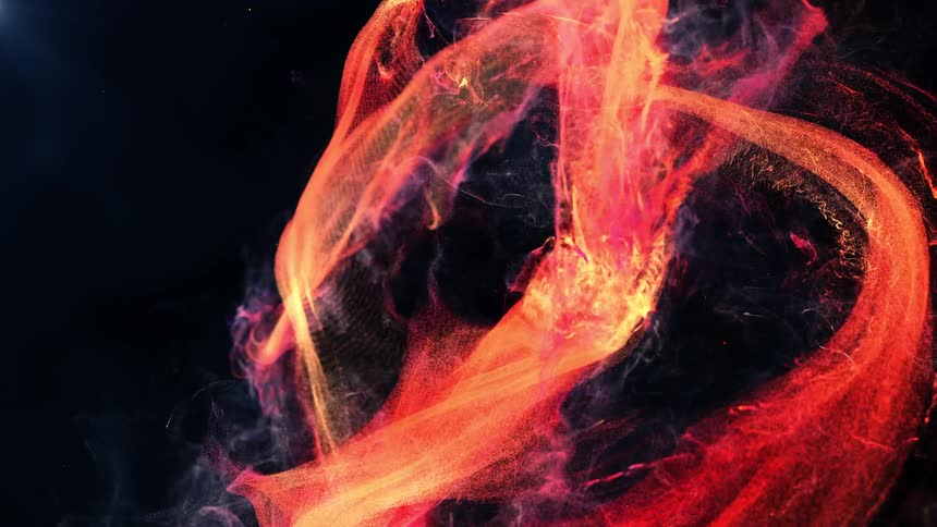 The flame shoots around moving in circles