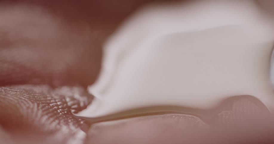 Liquid in the palm of a persons hand