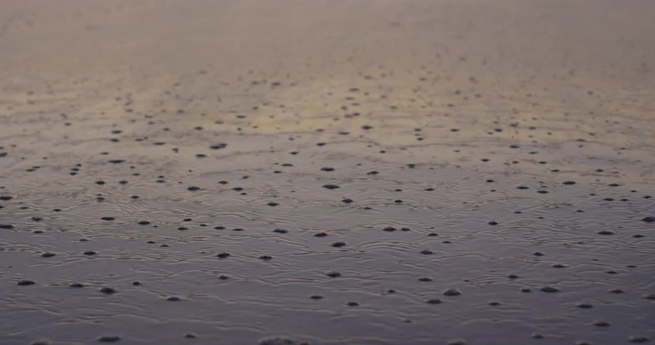 Sunset light reflecting on the wet sand of a beach