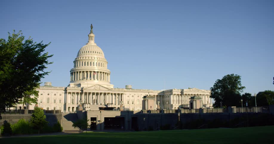 The united states capitol or capitol building on capitol hill in washington dc