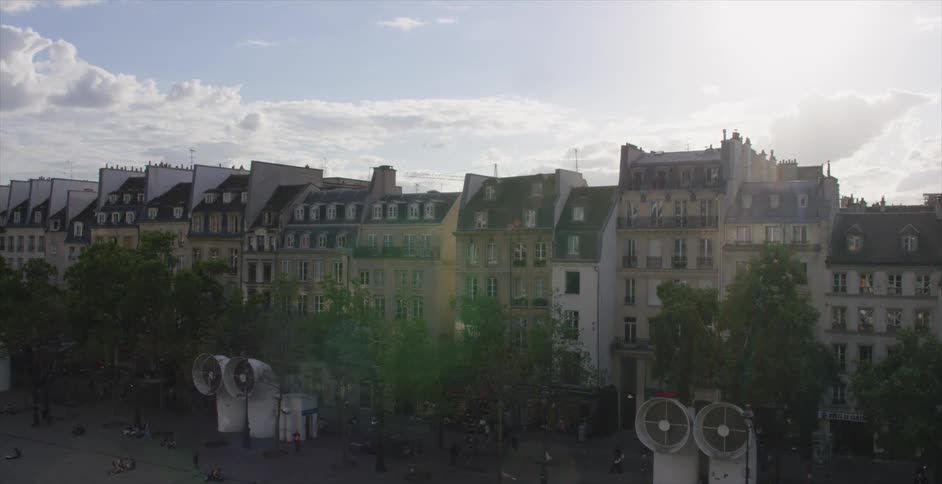 View of a street with buildings side by side on a sunny day
