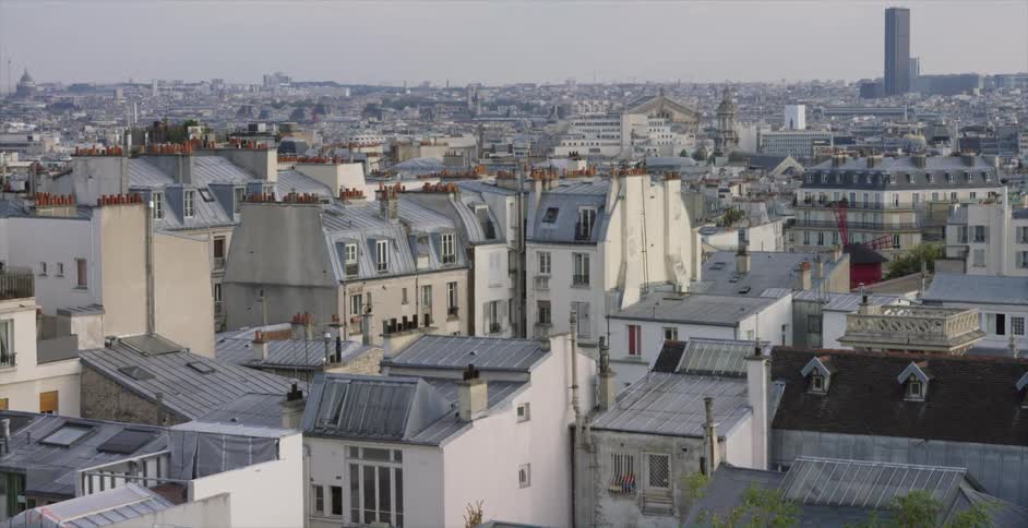 Aerial view of a town full of houses on a cloudy day