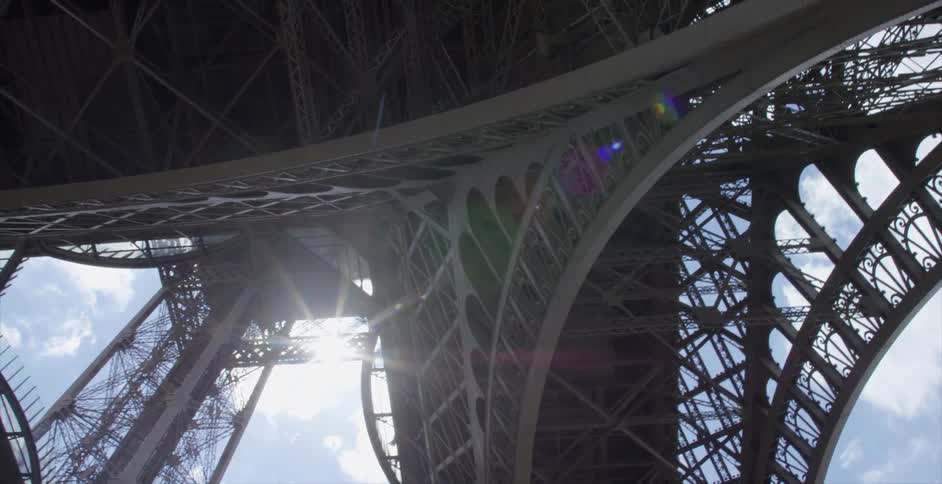 View from below of a large tower on a sunny day