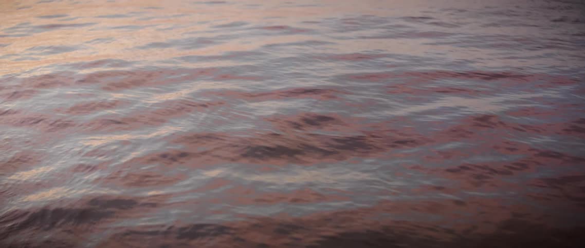 The water moving in the ocean