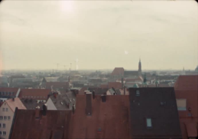 Overlooking the city of Nuremburg Germany on a cold winter day