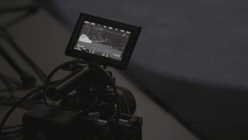The screen of a video camera is shown