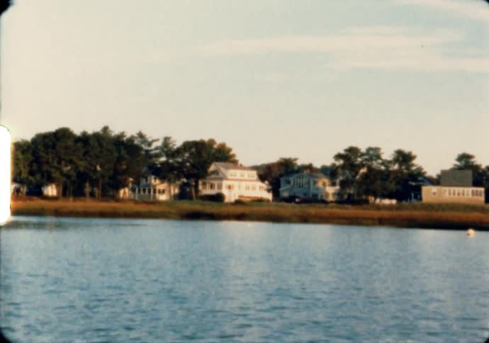 A small village sits along a coastal inlet in Maine