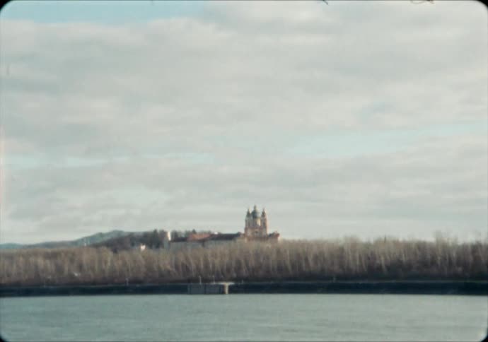 Melk Abbey sits along the Danube River in the winter