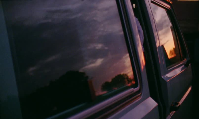 A van door opens and a female starts to get out