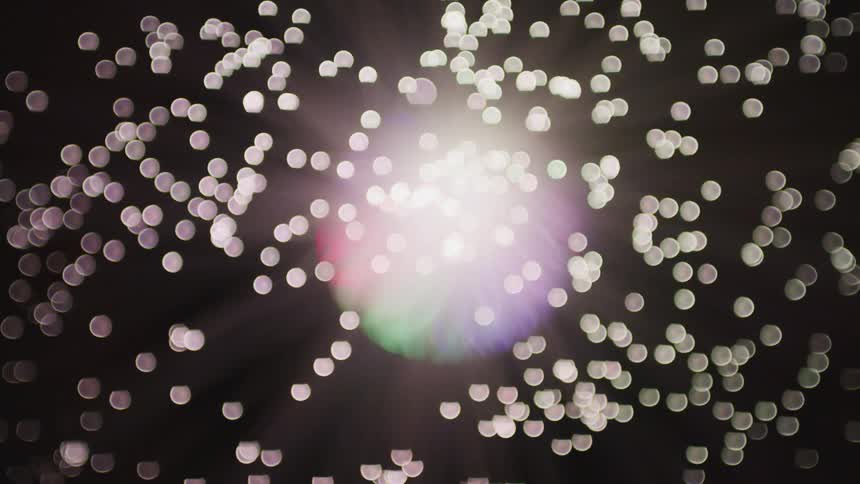 An array of lights includes several small fiber optic ones that all rotate together