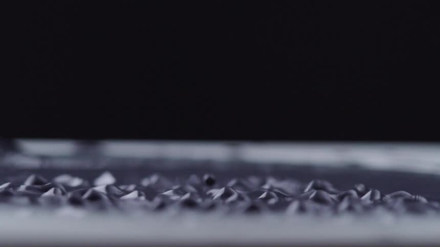 The liquid jumps around vibrating