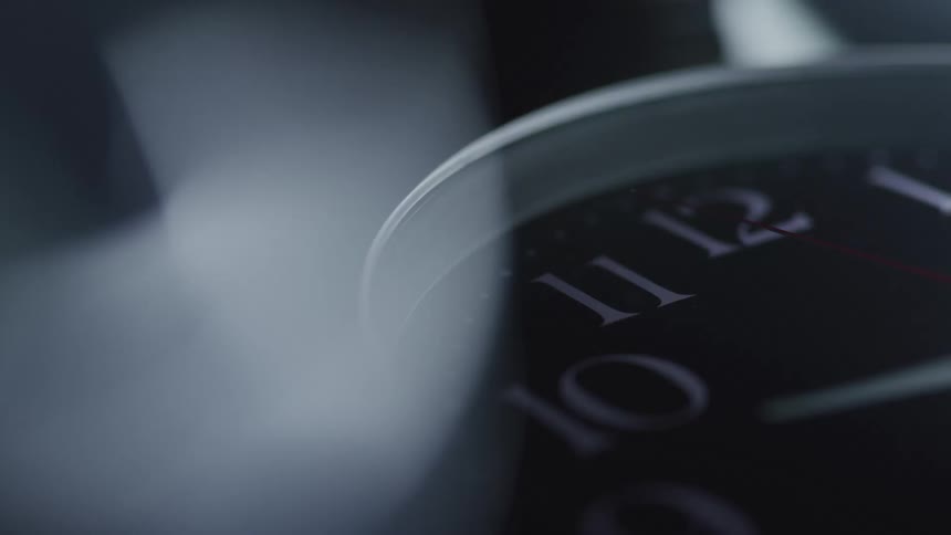 Light flashing on a clock