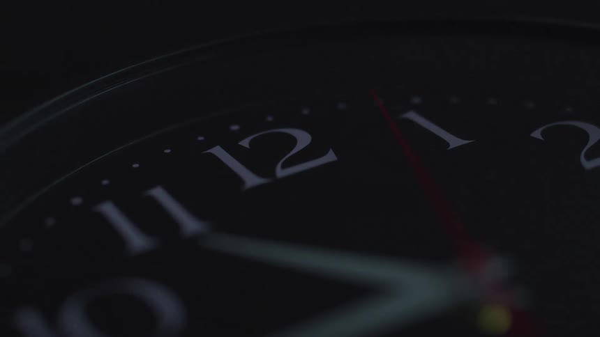 Hands moving on a clock
