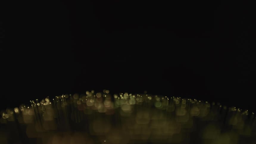 The fiber optic lamp is spinning and flashing