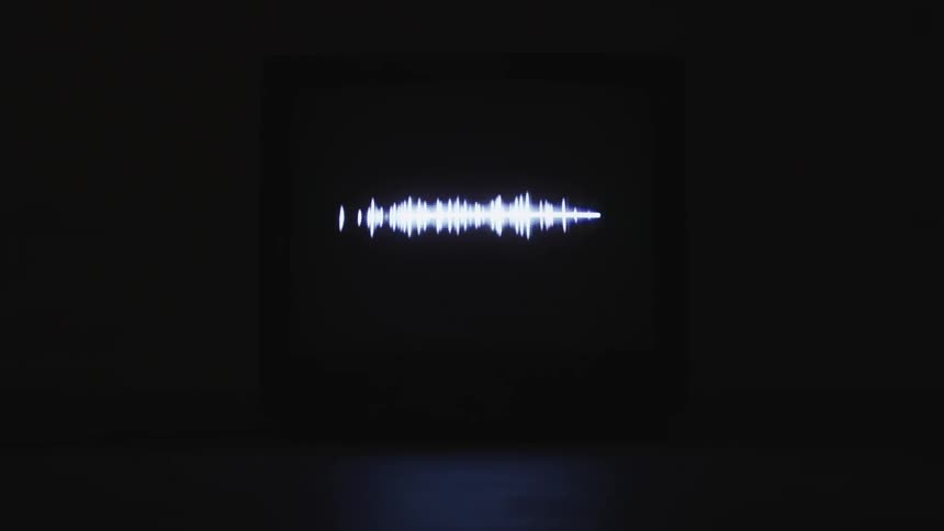 A monitor is flashing on the television screen