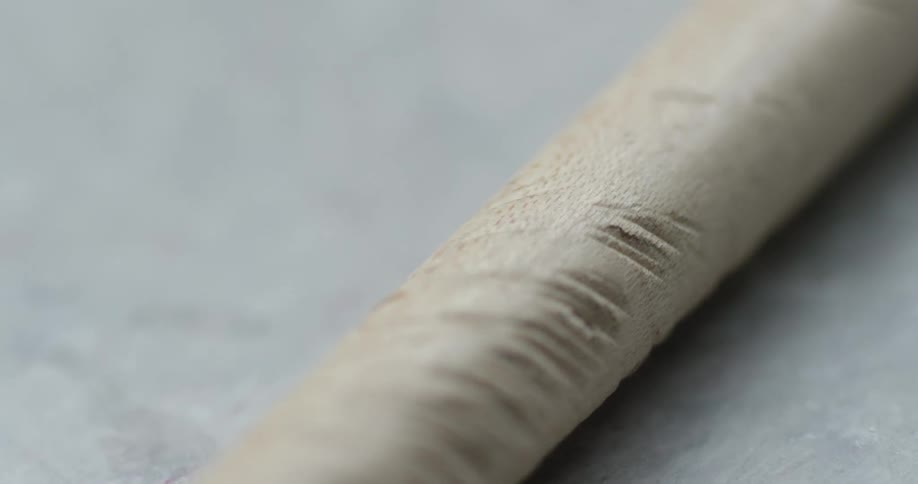 Long piece of wood with notches sits undisturbed