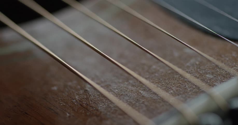 A guitar string reverberates