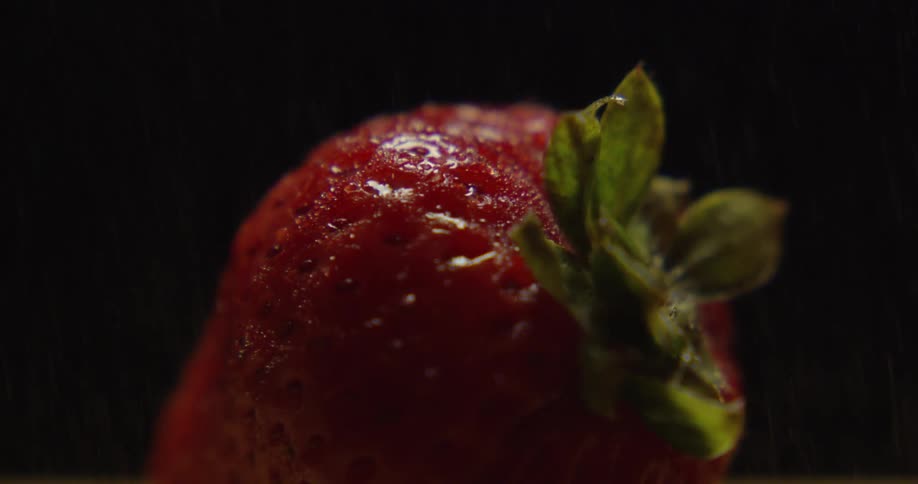 Close up of a red strawberry