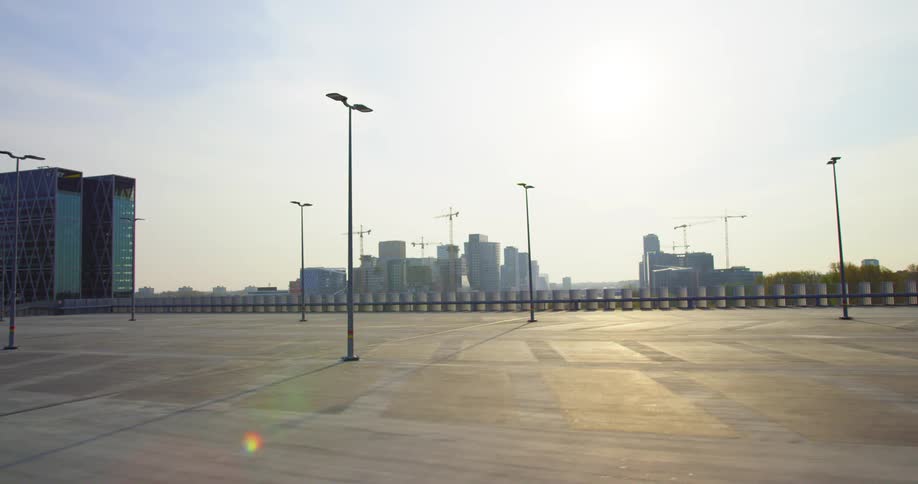 A view of a city skyline is displayed