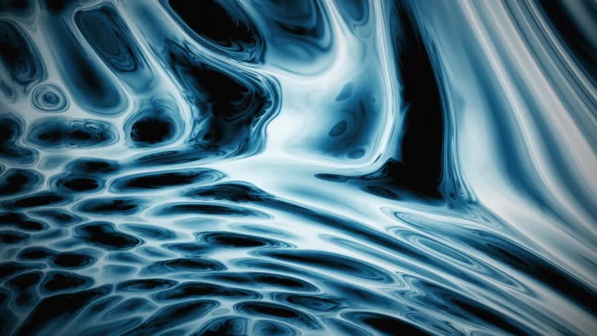 White and dark liquid blend together
