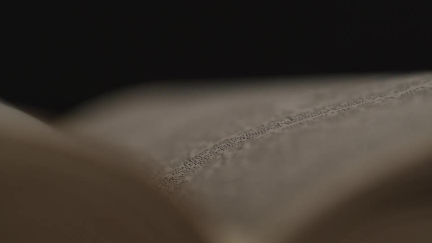 Pages in a book being flipped