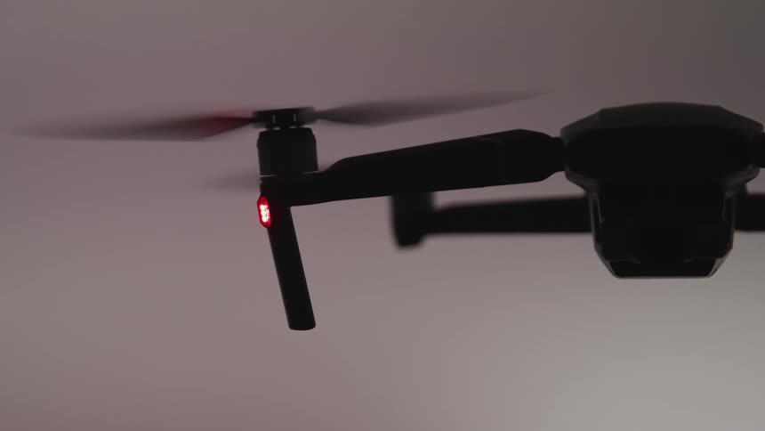 A drone hovering in the air