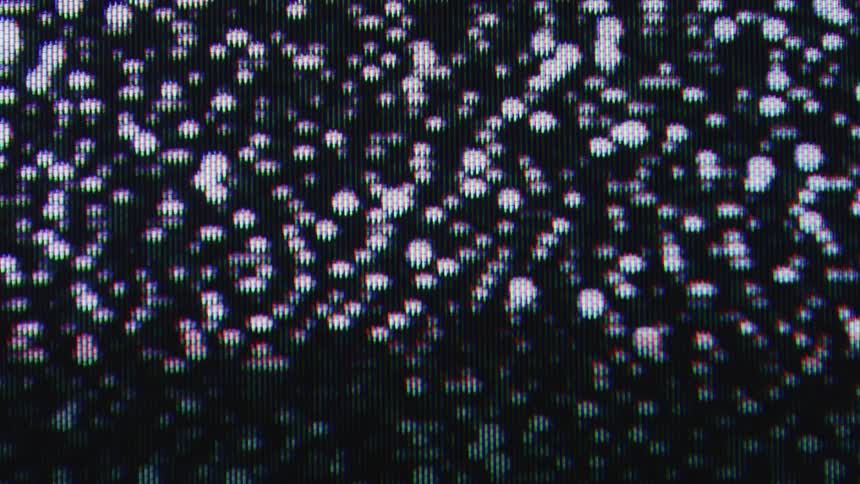 Static on a broken screen