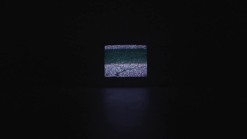 Static scrolls on the television screen
