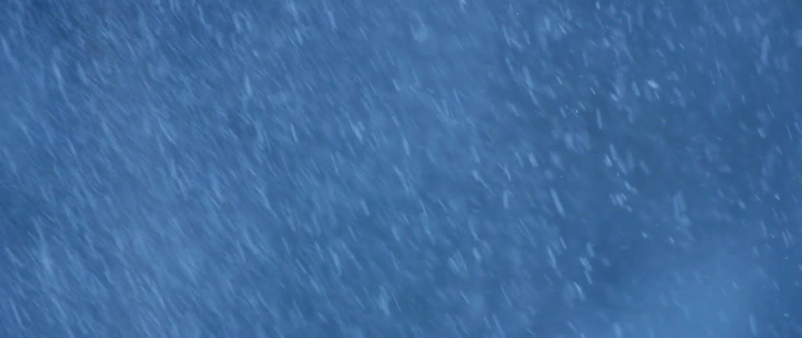 Winds blow heavy snow during a winter storm