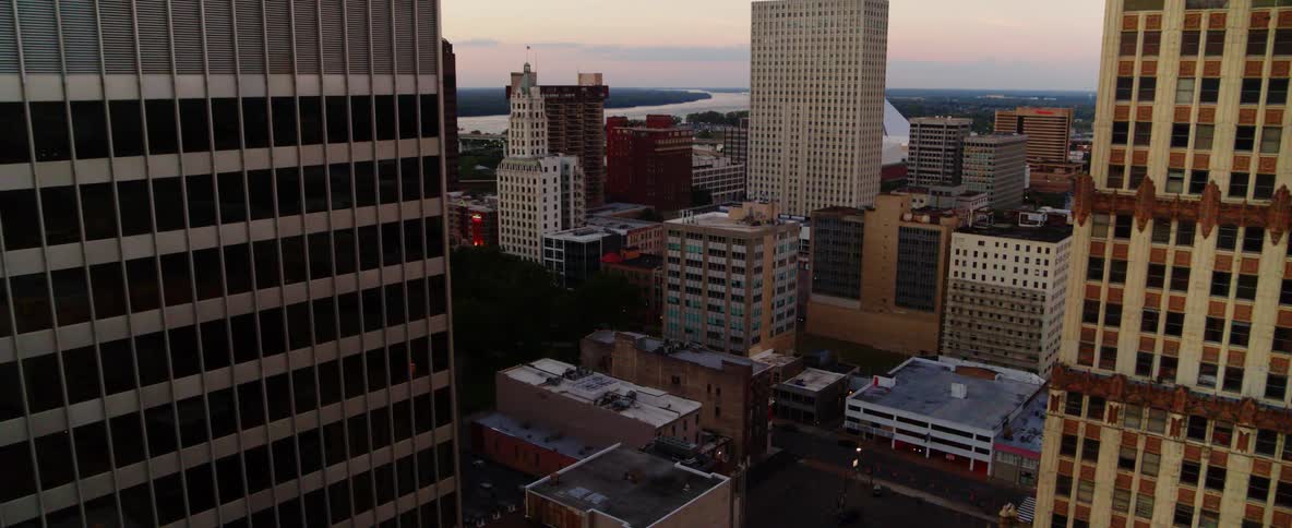 Office buildings in a city