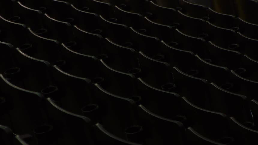 All of the rows of seats below are empty