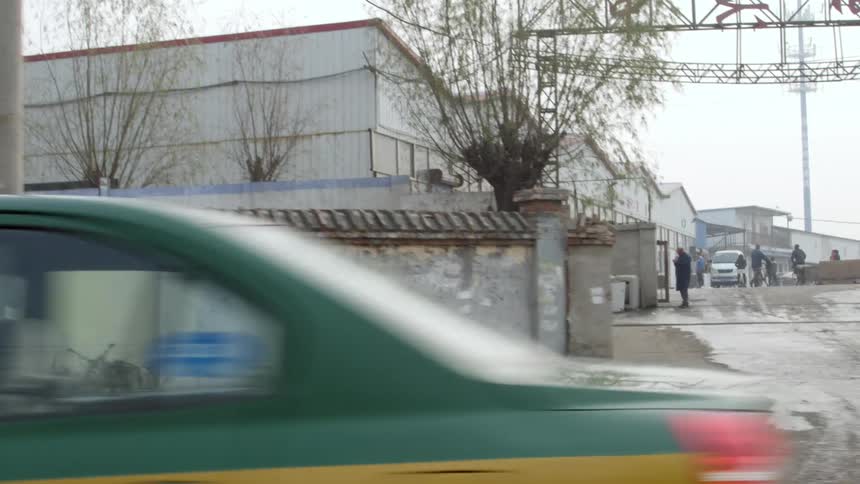 Exterior shot of a chinese garbage collection center