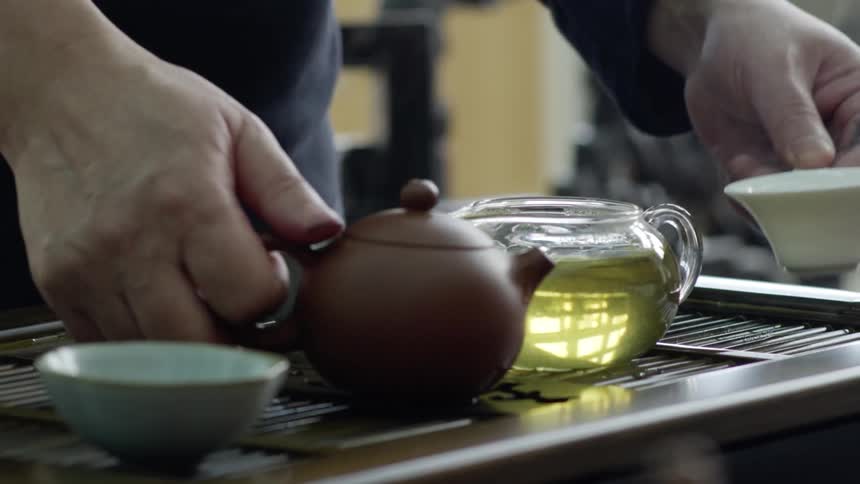 A man making tea in a restaurant