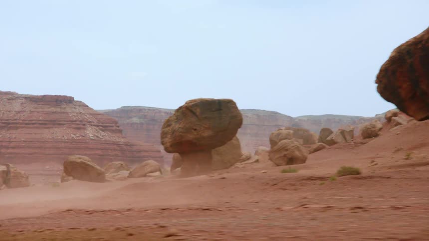 Soil and rocks in the badlands