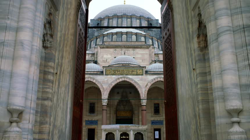 A church with a large dome and columns