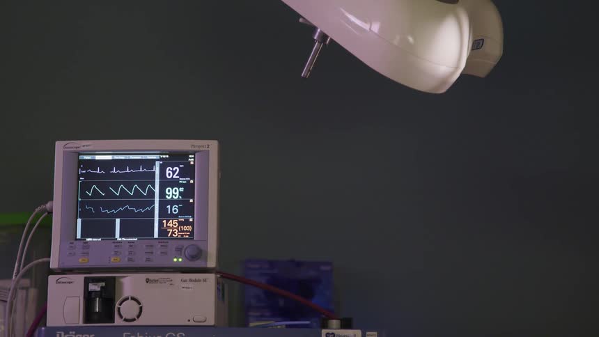 Medical equipment in a hospital