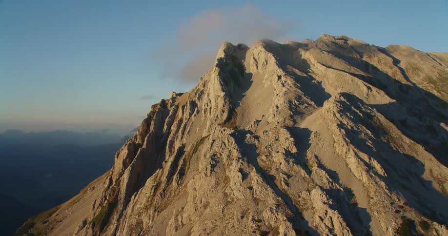 Peaks on the top of a mountain