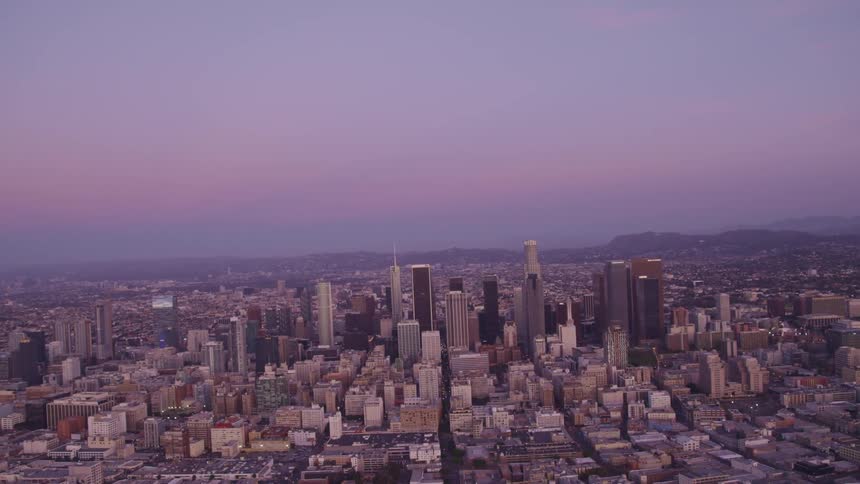 Aerial view of a city skyline